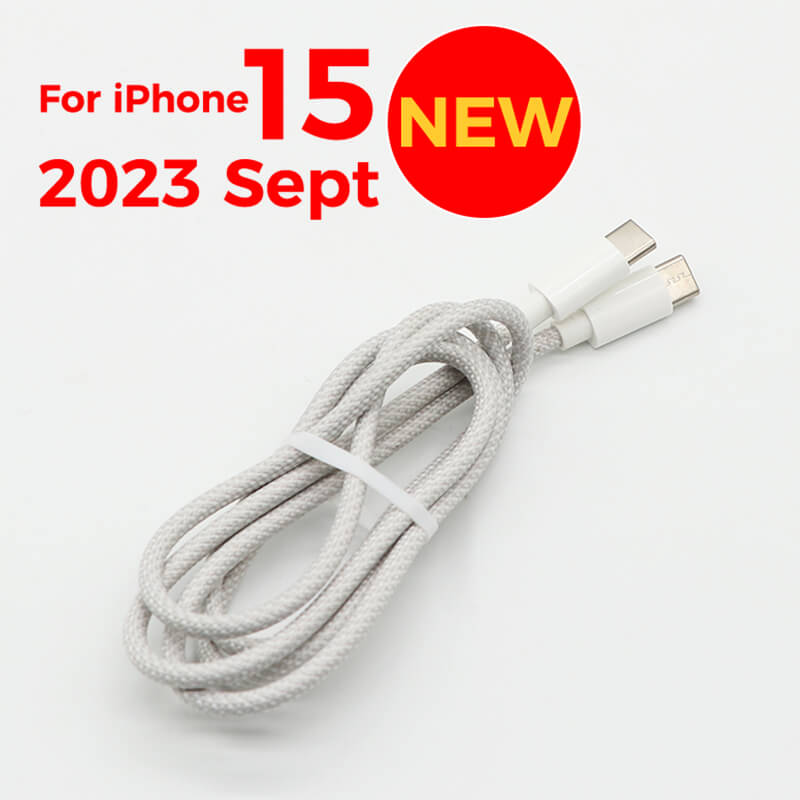 Enfin nouveau cable USB-C tressé de l'#iPhone15Pro